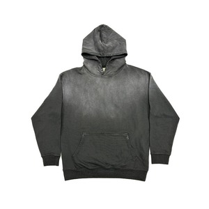 Sweat à capuche zippé personnalisé de luxe poids lourd taille plus appliqué broderie couture patch délavé à l'acide - Product Image 1