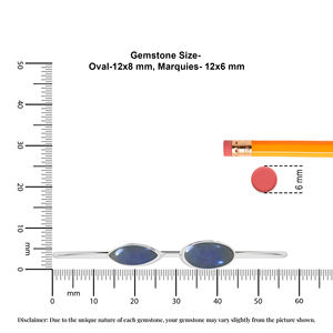 Premium haute finition 925 argent Sterling à la mode lunette réglable ensemble Labradorite ovale Marquise forme Twister Bracelet cadeau femmes - Product Image 2