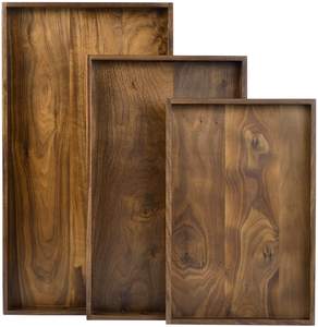 Eco Friendly Natural Wooden <b>Tray</b> For Breakfast <b>Tea</b> Coffee <b>Tray</b> <b>With</b> Metal <b>Handle</b> Drinkware Kitchenware Wooden Serving <b>Tray</b> - Product Image 2