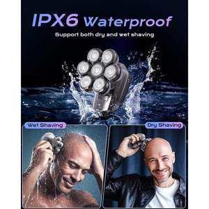 Rasoir Électrique Rechargeable USB pour Hommes, 7 Têtes Flottantes Rotatives, Affichage LED, Utilisation Humide/Sèche, IPX7, Toilettage Corporel - Product Image 2