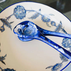 CUSTOM RESIN VIBRANT HANDMADE 100% Resin Salad Servers Set for Home and Hotel Use Includes <b>Ice</b> <b>Cream</b> Spoon Salad Serving - Product Image 1
