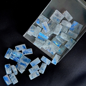 Lujo Arco Iris piedra lunar rectángulo cabujón 5x10mm alta calidad Octágono blanco Natural 20mm diamante Material 9mm piedras preciosas sueltas - Product Image 2