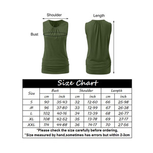 Camisetas de maternidad para mujer, camisetas sin mangas, camisetas sin mangas, cuello redondo fruncido lateral, chalecos de enfermería básicos de tela amigable con la piel - Product Image 2