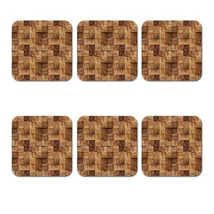 Fournisseur en gros Sous-verres carrés en bois de noyer fabricant de thé Coater Design personnalisé lot de 4 articles - Product Image 3