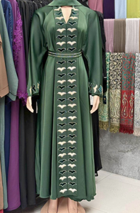 Best selling Dubai style Beautiful Modest Islamic Women's Saudi Arabian Abaya Spring Polyester Breathable Ankle Length Muslim - Product Image 5