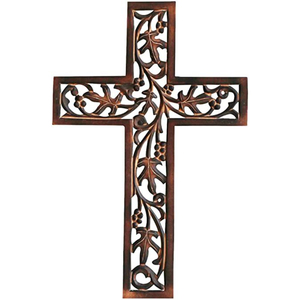 Croix en bois artisanale décor de table croix debout religieuse sculptée vintage avec finition en détresse parfaite pour la décoration intérieure - Product Image 3