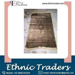 Nouvel arrivage de tapis moderne en coton et soie brodés de motifs floraux Textiles de maison de Bohème pour la chambre à coucher et le salon au prix de gros - Product Image 6