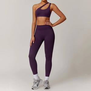 Ensemble de yoga sans couture pour femmes 2PCS Ensemble d'entraînement Vêtements de sport Vêtements de fitness Veste à manches longues Leggings à taille haute Combinaisons de sport - Product Image 6