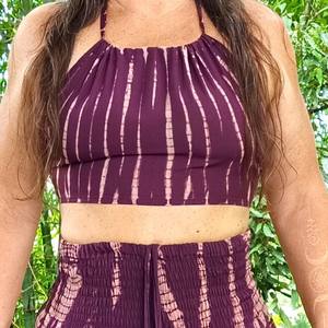 Débardeur sans manches à imprimé cravate et teinture traditionnel fait à la main Design rétro été décontracté haut ajusté - Product Image 3