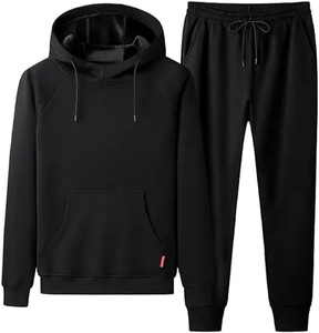 Ensemble survêtement personnalisé pour homme : sweat à capuche uni et pantalon de jogging en molleton – Tenue décontractée et sportive - Product Image 5