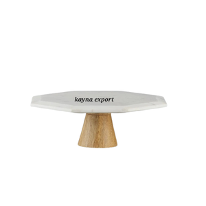 NOUVEAU SUPPORT EN MÉTAL DORÉ FANTAISIE FORME CARRÉE DESSUS EN MARBRE POUR TASSE À GÂTEAU DE LUXE QUALITÉ SUPPORT EN MARBRE POUR GÂTEAU AVEC SUPPORT EN MÉTAL - Product Image 6