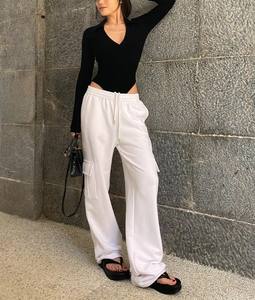 Pantalon Cargo pour femmes avec poches Pantalon ample taille haute de haute qualité Pantalon Taille personnalisée Vie décontractée - Product Image 6