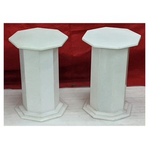 Nouveau Design moderne Base de Table en marbre blanc pur avec teinte polie de haute qualité pour la décoration de la maison - Product Image 1