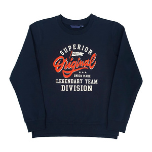 Sweat-shirt en S pour garçon de 2 à 7 ans, pull pour enfant, prix de gros, 100% coton, bleu, éponge française - Product Image 1