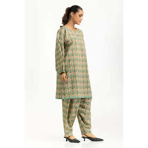 Ensemble Coordonné Imprimé en Coton Viscose Décontracté IPST-55281 Tissu Crêpe pour Printemps/Été - Product Image 4