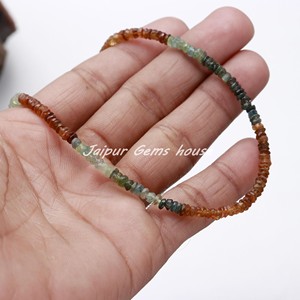 Collar de cuentas de turmalina Petro naranja Natural de Venta caliente joyería de piedras preciosas delicadas con regalo de mujer de plata y oro 925 - Product Image 3