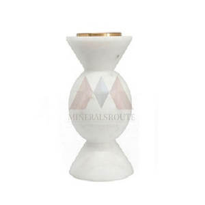 Bougie de mariage élégante en onyx naturel de forme géométrique, faite à la main, couleur personnalisée, portable, style art populaire, fabriquée - Product Image 3