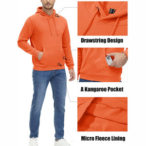 Sweat-shirts à capuche en polaire chaud en polyester et coton avec fermeture éclair, poches, lourds, unisexes, adultes, enfants, unis, sublimation, fermeture éclair - Product Image 3