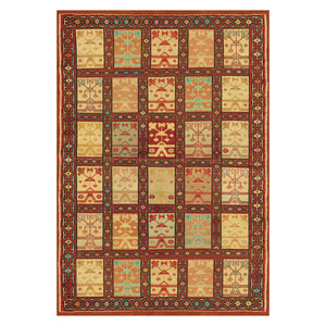 Tapis RUGS DEPOT LXDP-0554 en gros, rouge bordeaux, ethnique, kilim, imprimé numériquement, lavable en machine, chenille, antidérapant - Product Image 1