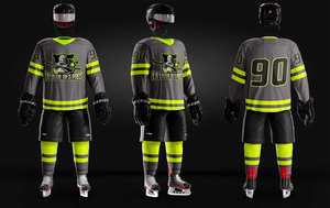 เสื้อทีมฮ็อกกี้พิมพ์ซับลิเมชันชุดทีมฮ็อกกี้น้ำแข็งแบบสั่งทำระบายอากาศป้องกันแบคทีเรียแห้งเร็ว - Product Image 6