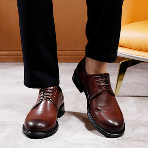 Zapatos Mocasines Cómodos de Piel Vacuna con Detalles Perforados y Suela Resistente al Desgaste, Zapatos Casuales para Hombre, Zapatos de Negocios - Product Image 3