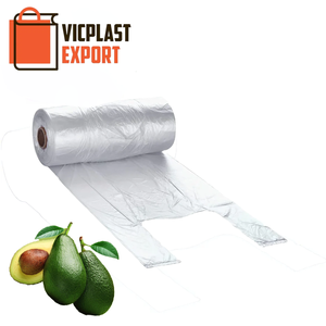 Sacs d'épicerie en plastique robustes de qualité supérieure pour supermarchés, tailles personnalisées, approvisionnement en gros, prix d'usine, sacs de courses en HDPE type T-shirt - Product Image 3