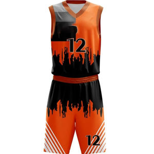 Nouveaux shorts et maillots imprimés de vêtements de sport de basket-ball au design personnalisé avec sublimation pour l'entraînement des hommes - Product Image 5