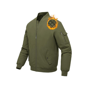 Bomber <b>Jackets</b> for Men OEM Custom Logo Winter Hip Hop <b>Lining</b> Pattern Workwear <b>Jackets</b> - Product Image 3