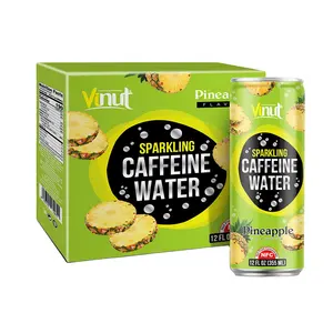 355Ml Koolzuurhoudende Dranken Vinut Doos 4 Blikjes Cafeïne Water Ananas Distributeurs Hot Koop Supply Aangepaste Oem Private Label