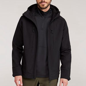 Chaquetas Softshell para Hombre, Cortavientos, Impermeables, para Senderismo, Camping, Chaqueta Cálida con Capucha, Ropa Deportiva Informal de Invierno - Product Image 1