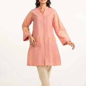 2025 Lady Fashion Apparel Long Cotton Design Wholesale Formal Unstitched <b>Kurtis</b> Customized OEM Serviced Customized Design - Product Image 1