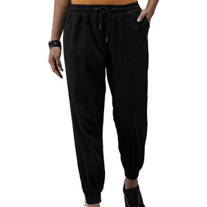 Trousers Top Trendy Article Fresh Womens <b>Pants</b> Pure Cotton Material Customized Logo Printed Solid Color Women Jogging - Product Image 1