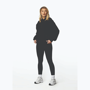 Women's Winter Pullover Hoodie 100% Cotton Knitted Soft Casual Loose Fit <b>Batwing</b> Sleeve Eco-Friendly Streetwear <b>Tops</b> - Product Image 3