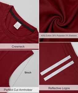 Camisetas sin mangas de gimnasio de LICRA de algodón personalizadas para hombre, camisetas sin mangas de entrenamiento y chalecos deportivos, camisetas de culturismo de entrenamiento muscular Atlético - Product Image 4