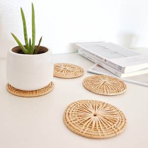 <b>Rattan</b> Cup Coasters <b>Placemat</b> Set Saucer coaster Good Quality Natural Tea and Drinks Pads Table Kitchen <b>Placemats</b> - Product Image 4