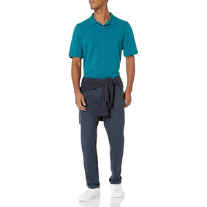 Camisetas de algodón Tops con estilo Camisetas Polo informales para hombre Botón clásico Camiseta básica de manga corta para hombre Camiseta Polo Color sólido - Product Image 4