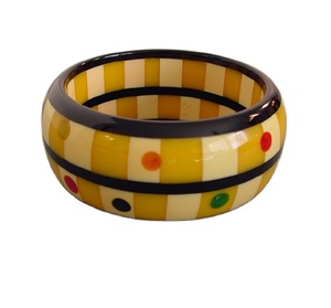 Best Quality Handmade <b>Resin</b> Bangle Bracelets Colorful Striped Round Pattern Jewelry <b>Craft</b> Accessories Wedding Gift for Woman - Product Image 2