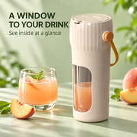 Juicer Portabel Isi Ulang 70 Watt Pembuat Jus Buah Mini untuk Berkemah, Perjalanan Darat, dan Kendaraan Rekreasi