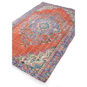 Alfombras de Lana Anudadas a Mano de Gran Tamaño, Diseño de Medallón Rojo y Naranja, para Sala de Estar o Pasillo - Pae-2676 - Product Image 2