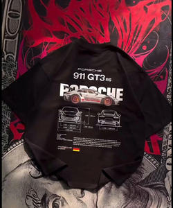 Camiseta Gráfica de Carreras de Fórmula Ferrari, Algodón Premium, Diseño Deportivo, Corte Holgado, Estampado de Alto Impacto, Uso Diario - Product Image 6