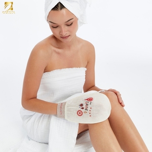 Gants de bain réutilisables en soie naturelle Léger Nettoyage Texture douce Lisse Doux Hydratant Exfoliant Premium Douche Polissage - Product Image 5