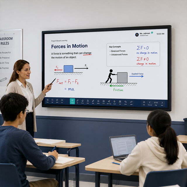 65 75 Inch Touch Screen Monitor 4K Interactive Display PCAP Wall Mounted HDMI USB for Conference Room Meeting