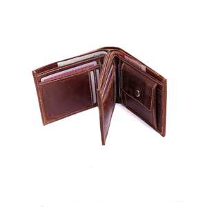 Men's New Fashion Genuine PU Leather <b>Wallet</b> Lightweight Short <b>Fold</b> Closure Hot Sale Accessory - Product Image 2