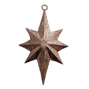 Étoile à suspendre en métal plaqué or pour la maison et la décoration de Noël Étoile à suspendre faite à la main personnalisée en vrac - Product Image 3