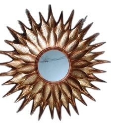 Well Selling Iron Mirror Art Irregular Circular Living Room <b>Metal</b> <b>Frame</b> Wall Mirror Decor Christmas Vintage Luxury Space Casual - Product Image 2
