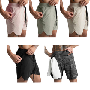Pantalones cortos de poliéster antiarrugas para hombre con estampado de transferencia de calor Pantalones cortos de secado rápido de alta calidad Pantalones cortos de tela transpirable - Product Image 5