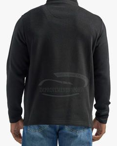 Sweat-shirt sur mesure 1/4 demi fermeture éclair sur le devant pour hommes hiver personnalisé hommes demi fermeture éclair sur le col ras du cou - Product Image 2