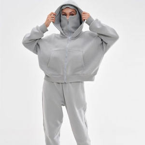 2025 nuevo diseño logotipo personalizado lavado cremallera completa de gran tamaño OEM Unisex Sudadera con capucha 400 GSM conjuntos logotipo personalizado 100% algodón hombres Sudadera con capucha - Product Image 6