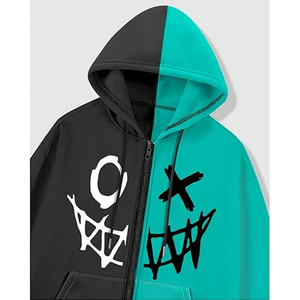 Sudadera con Capucha de Alta Calidad en Poliéster/Algodón, con Cierre, Logotipo Personalizado Bordado/Aplique, Estilo Francés, Corte Regular, Ropa Urbana - Product Image 3