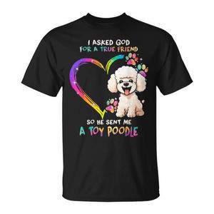 Toy Poodle Is My Best Friend Tie Dye Heart T-shirt pour amoureux des chiens - Product Image 1